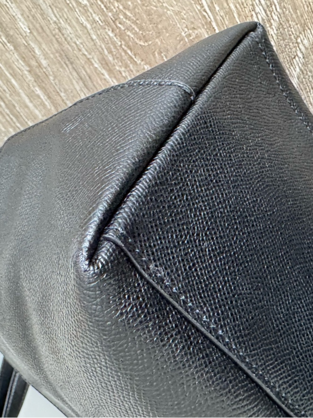 Coach Cross-Grain Gallery Black Pebbled Leather Tote with Matching Wallet - Picture 11 of 16